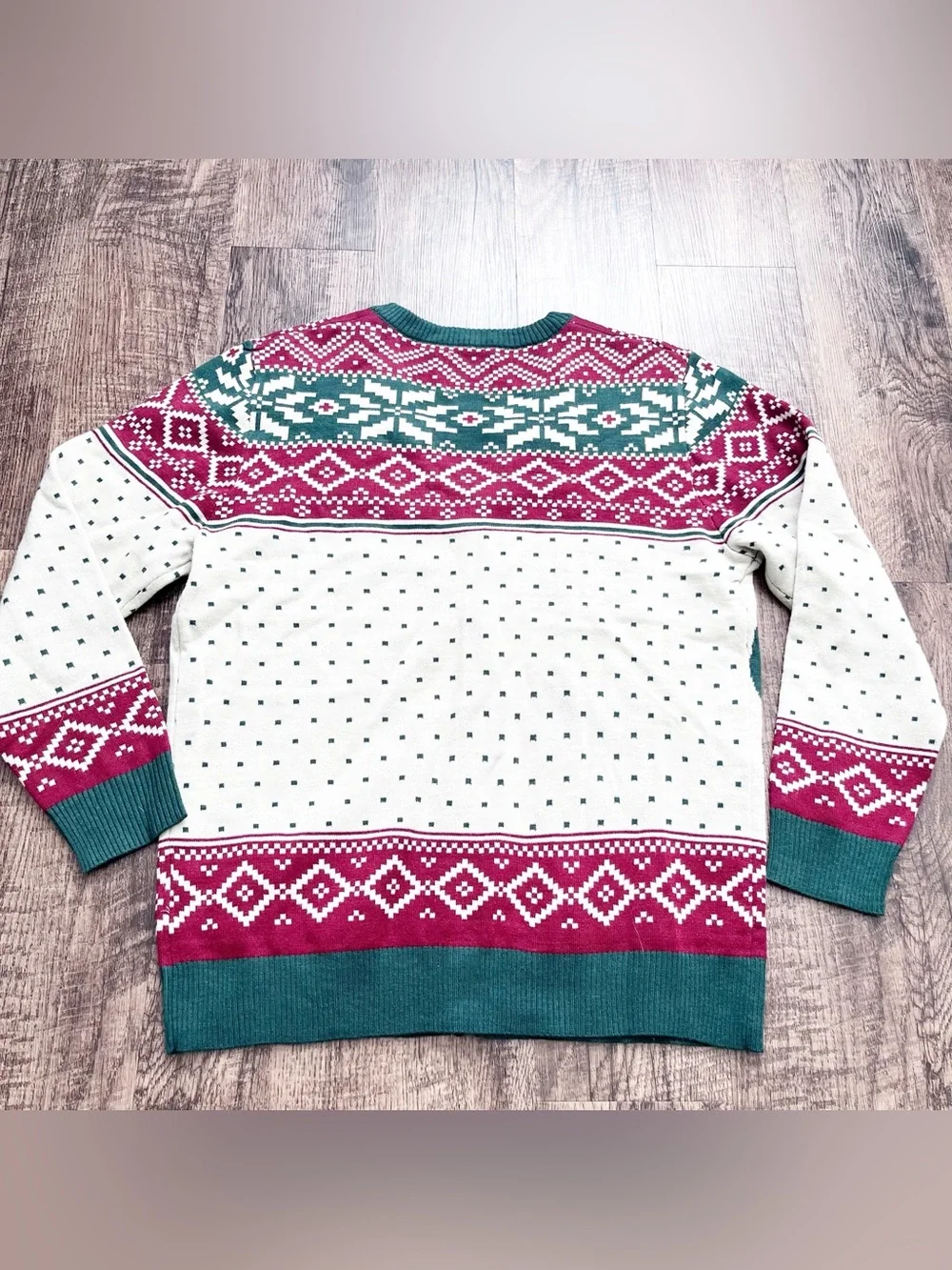 ELF Cotton-Headed Ninny Muggins Holiday Cardigan Sweater Green & Red Men’s Large
